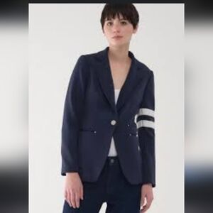Sosken Studios Frankie Navy Women's Blazer with White Stripes Size XL(4) BNWOT